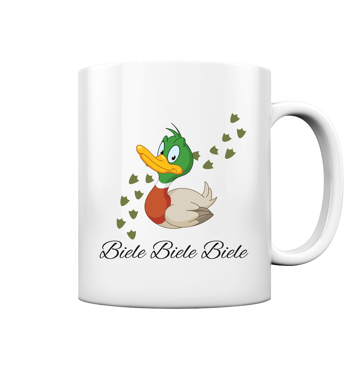 Ente, biele biele biele, lustige - Tasse glossy