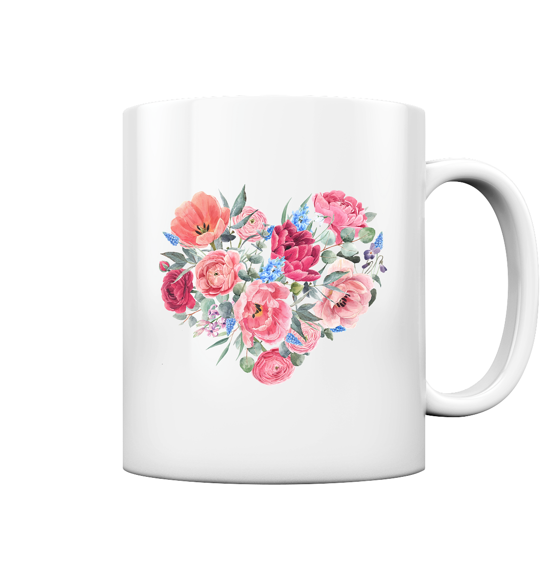 Blumenherz - Tasse glossy