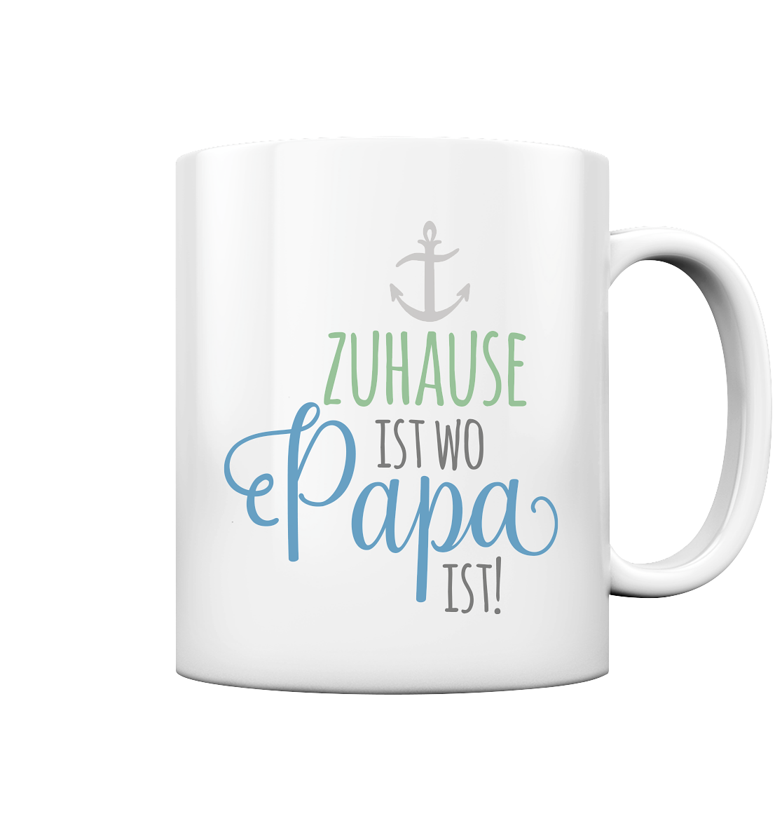 Zu Hause ist wo Papa ist - Tasse glossy