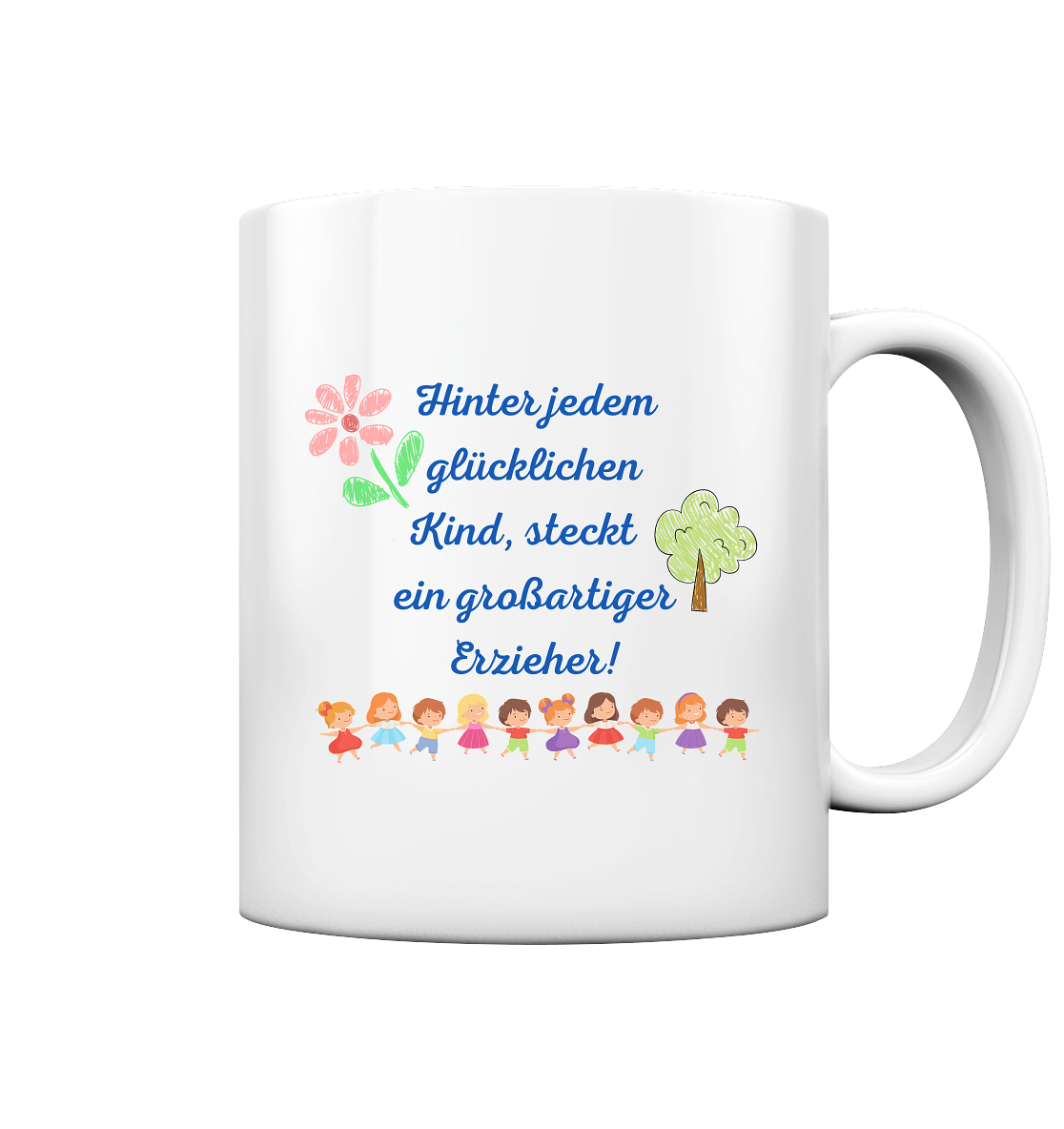 Abschiedsgeschenk Kindergarten, Erzieher - Tasse glossy