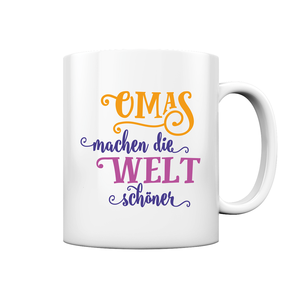 Und was machen die Welt schöner? - Tasse glossy
