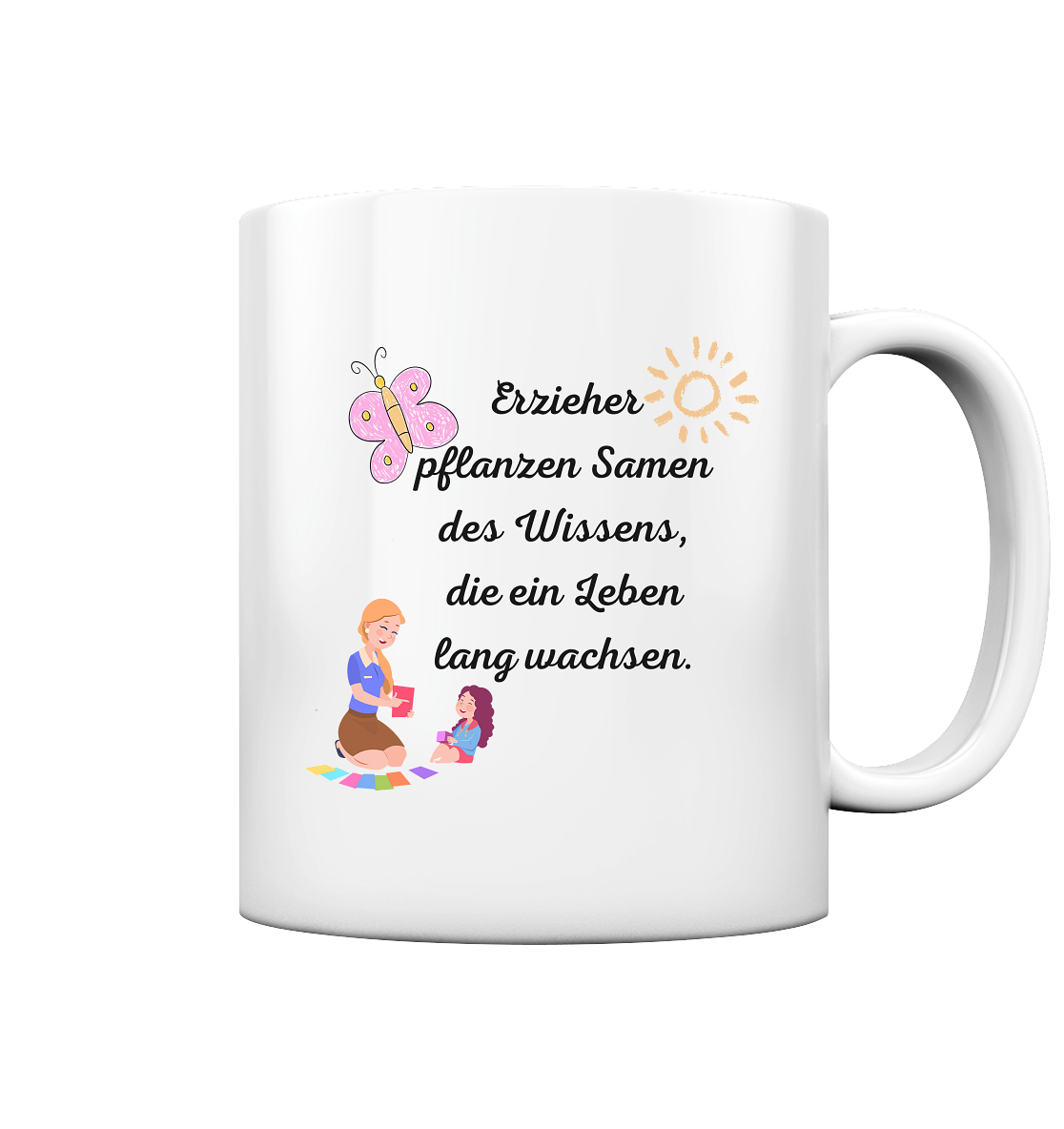 Abschiedsgeschenk Kindergarten, Erzieher - Tasse glossy