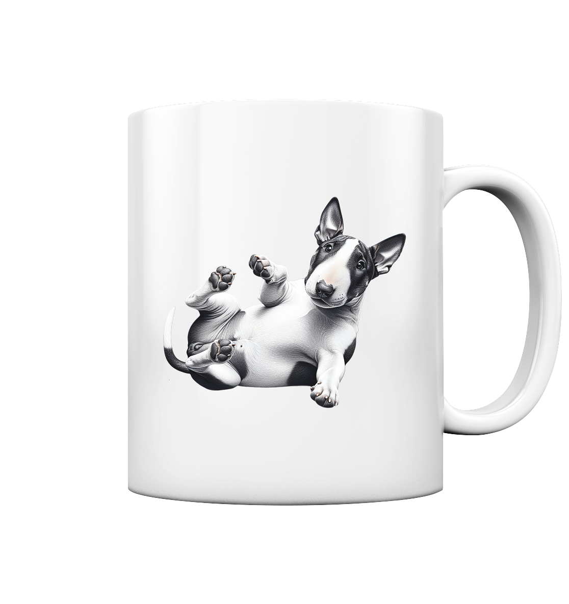 Verrückter Bullterrier - Tasse glossy