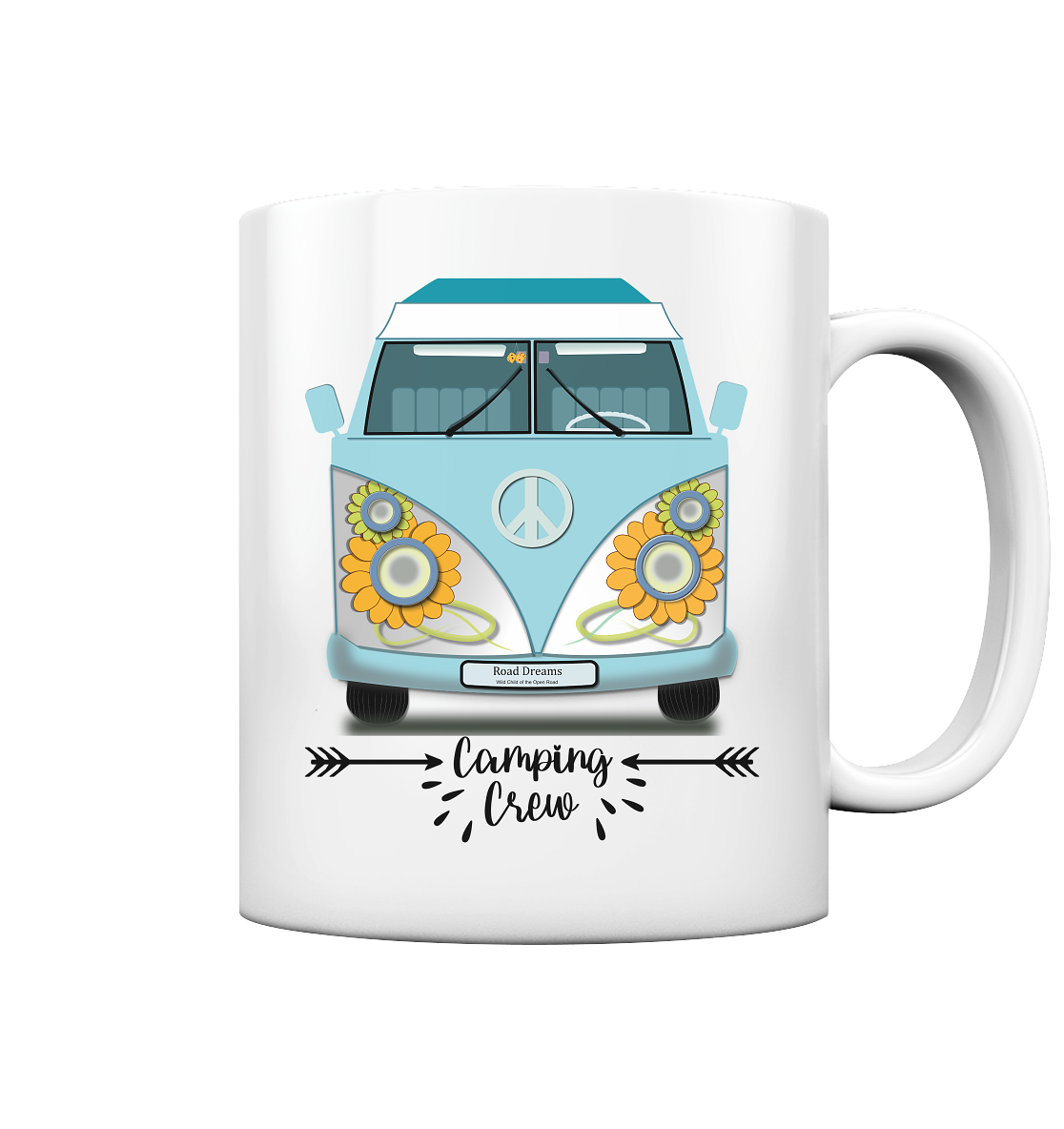 Camping Crew, Bulli, Van, Vanlife - Tasse glossy