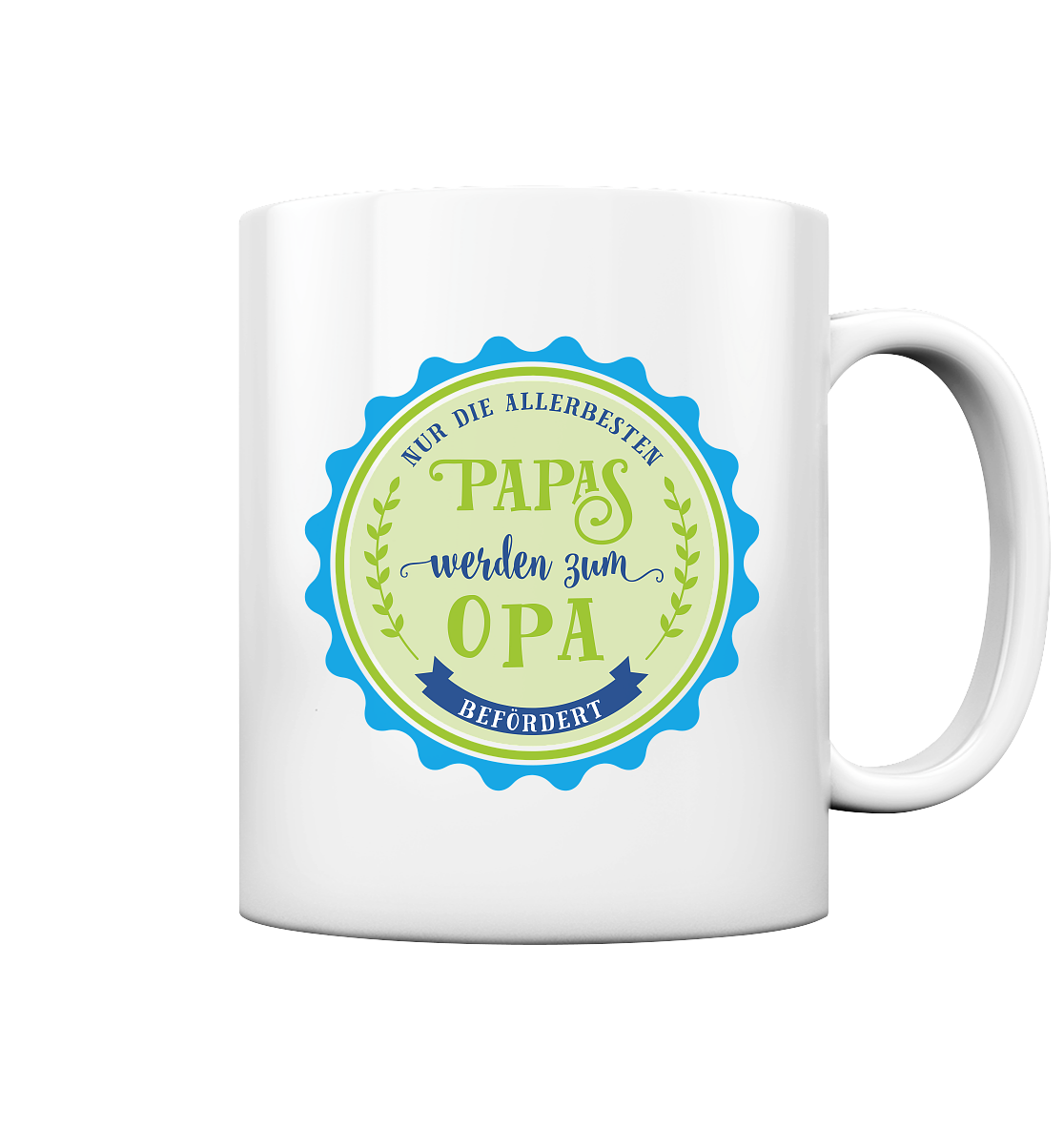 Nur die besten Papas werden zum Opa befördert - Tasse glossy
