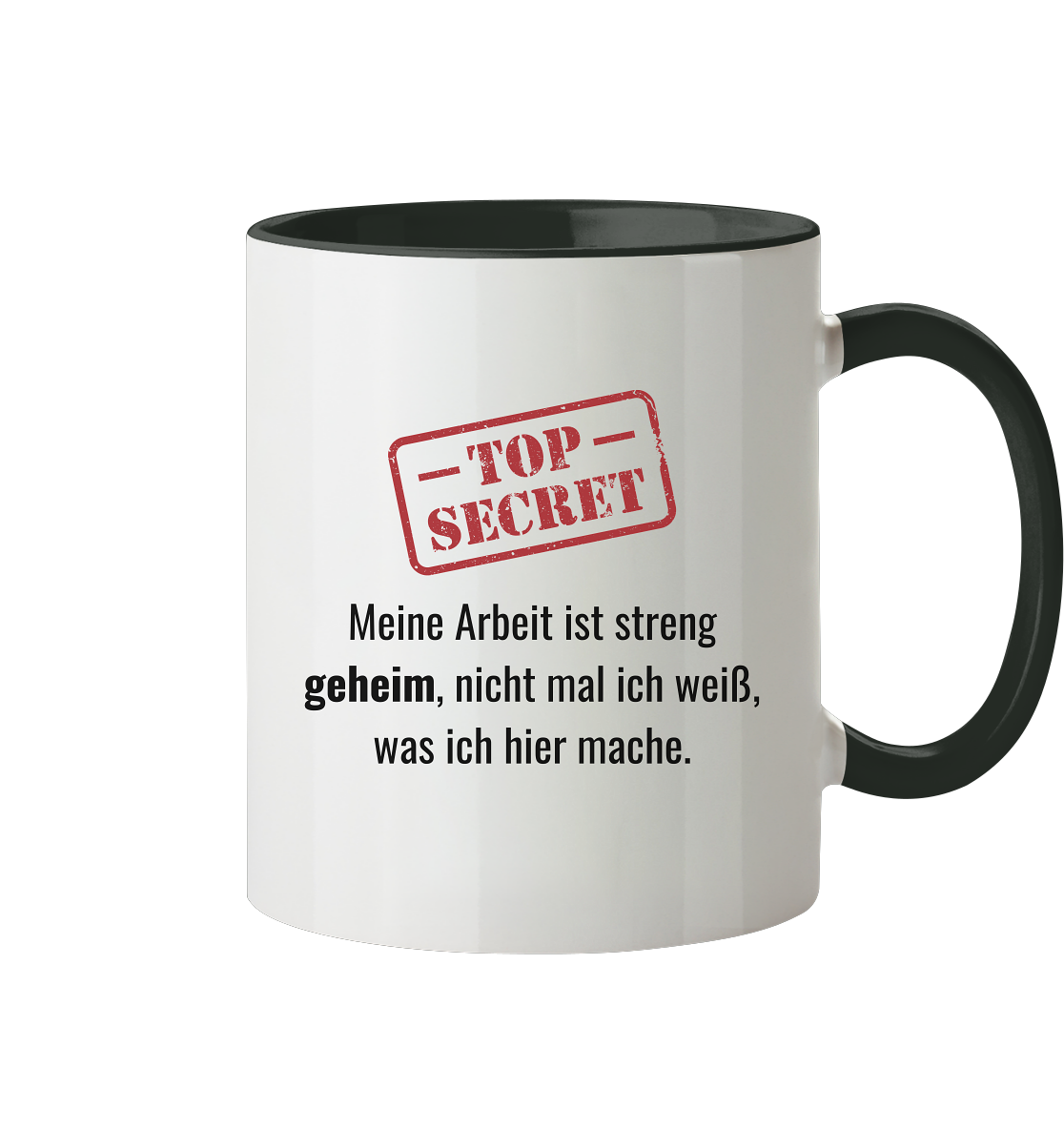 Top secret! - Tasse zweifarbig