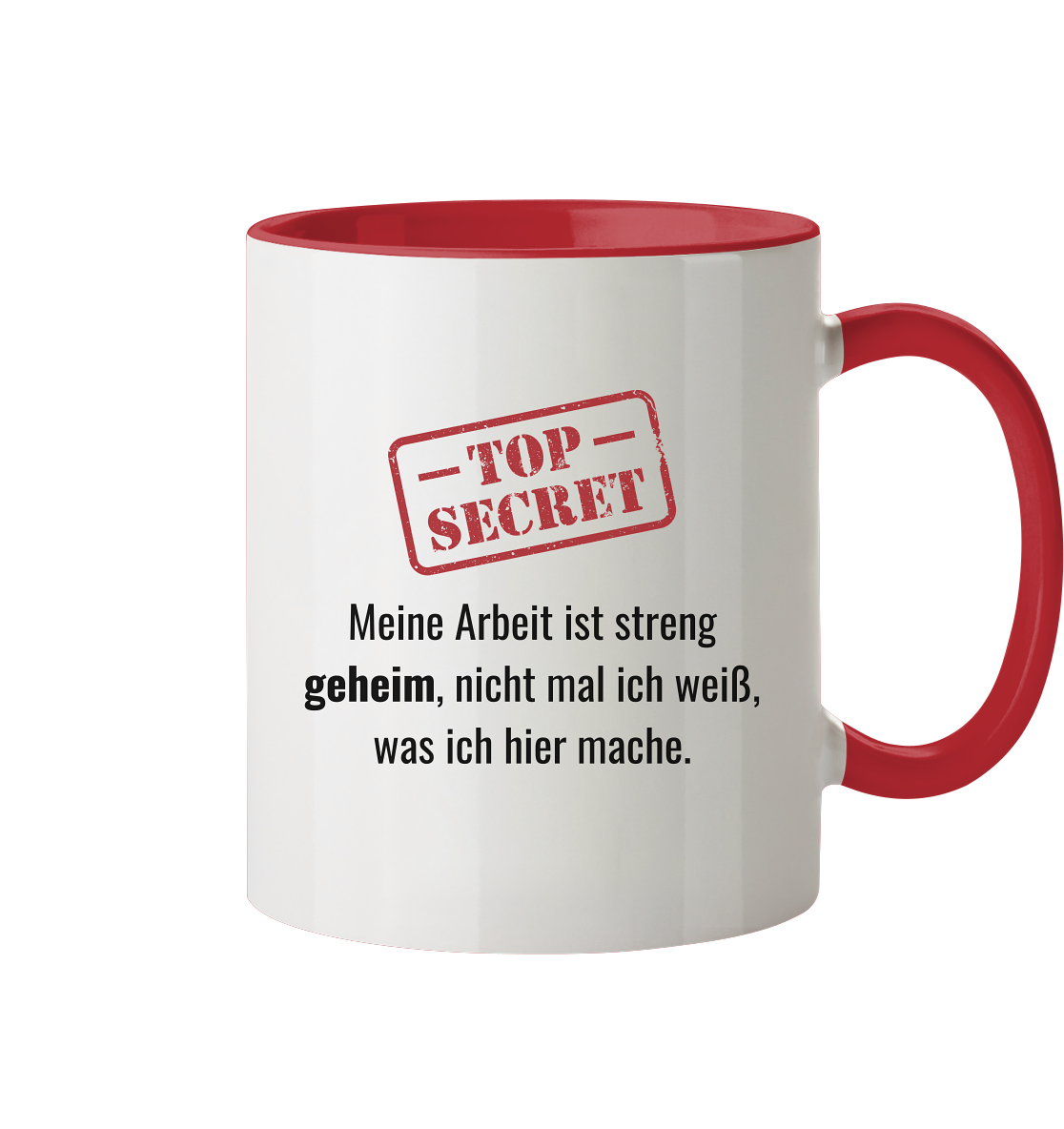 Top secret! - Tasse zweifarbig