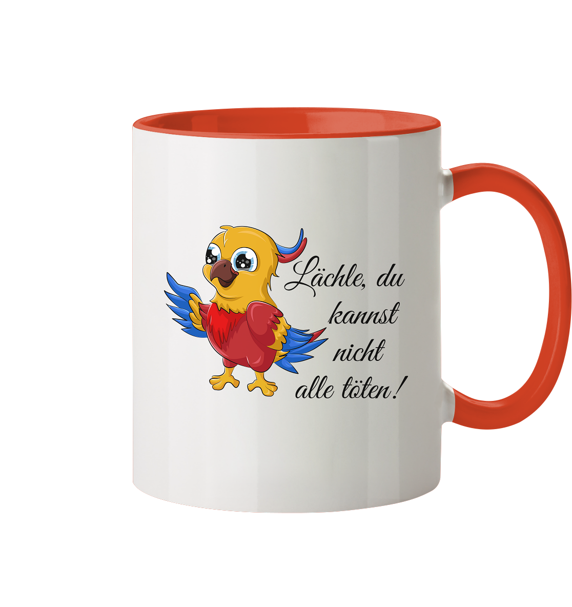 Lächle, du kannst nicht alle töten! - Tasse zweifarbig