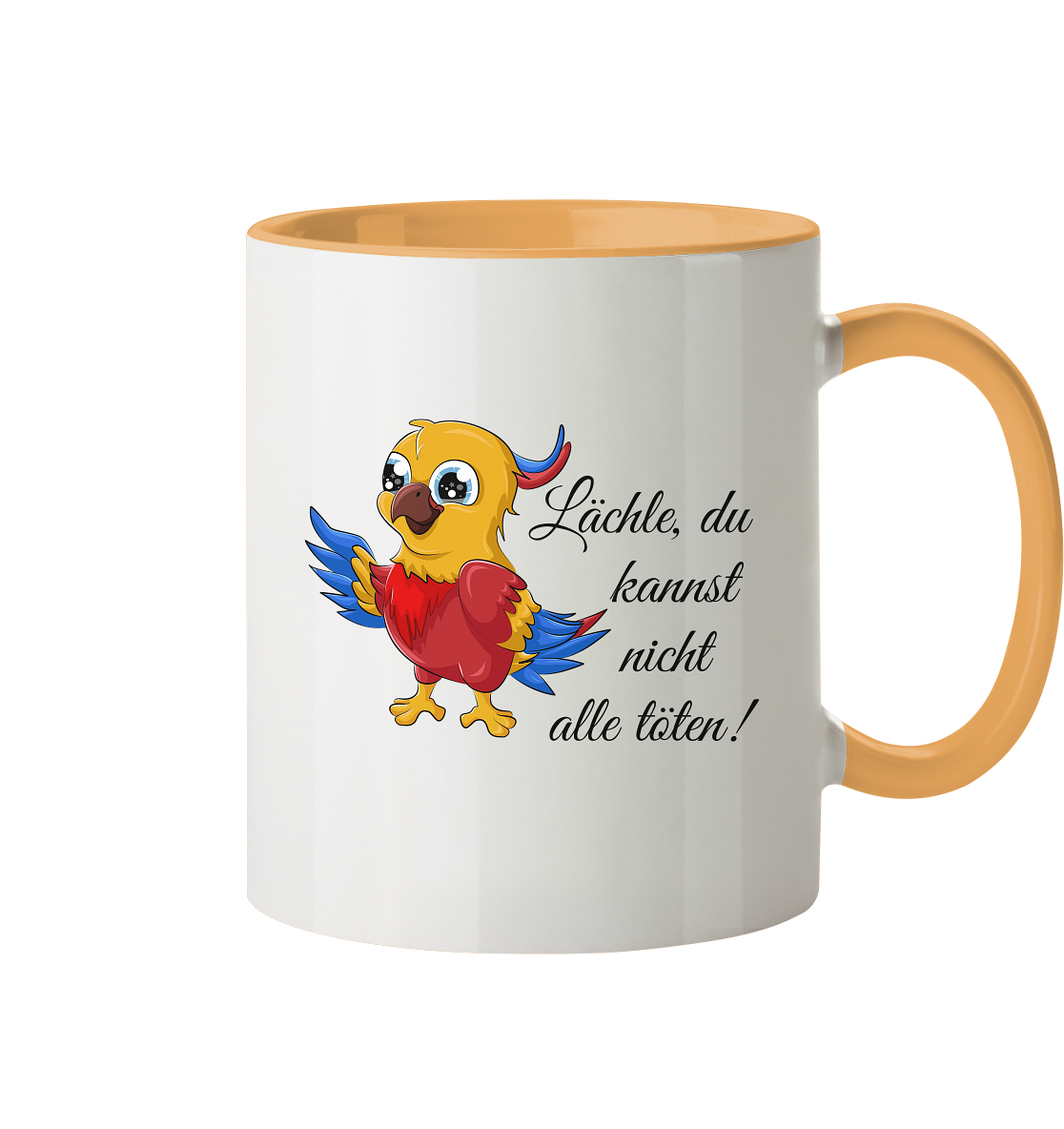 Lächle, du kannst nicht alle töten! - Tasse zweifarbig