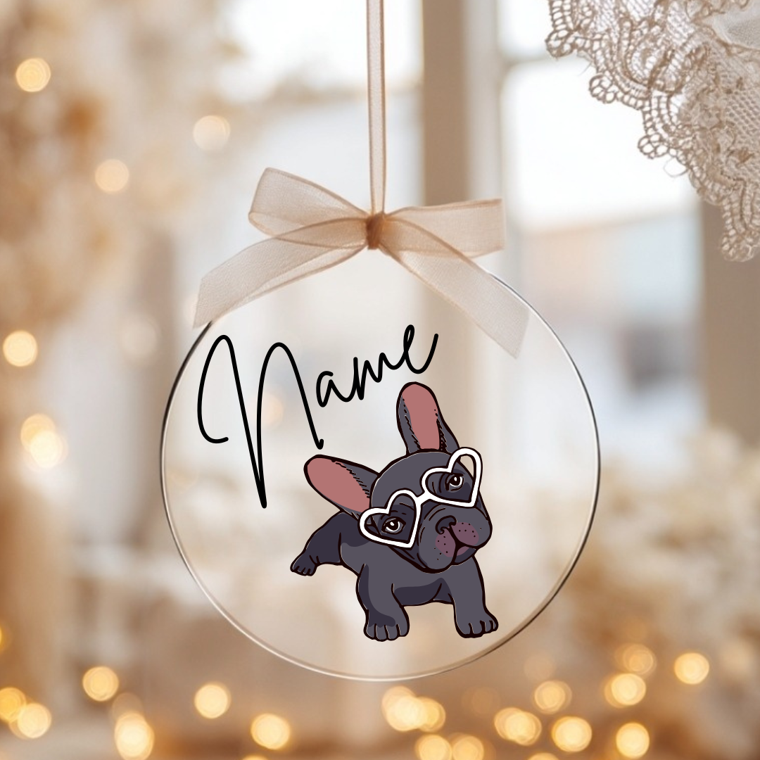 Weihnachtsbaumanhänger - französische Bulldogge
