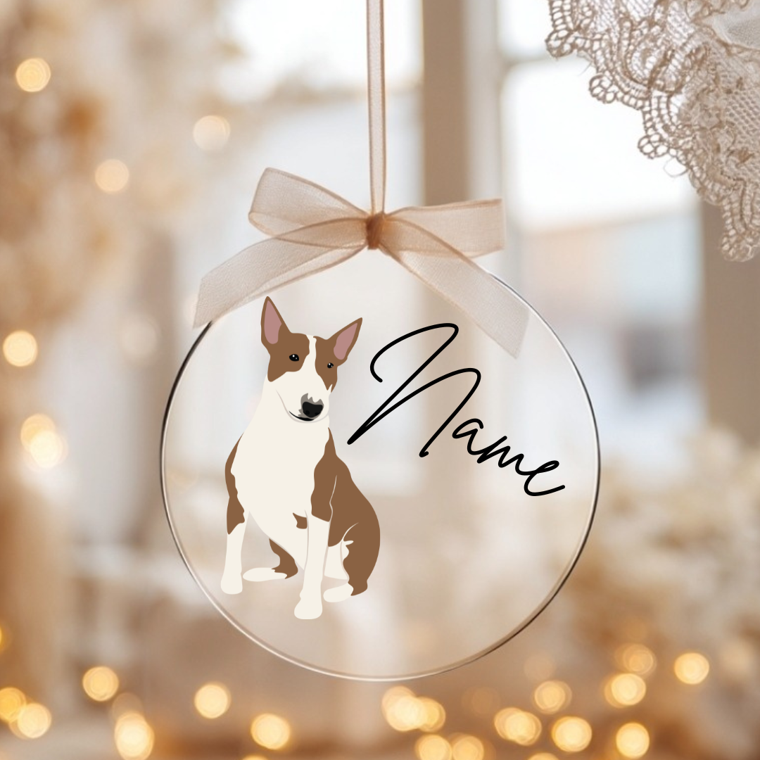 Weihnachtsbaumanhänger - Miniatur Bullterrier