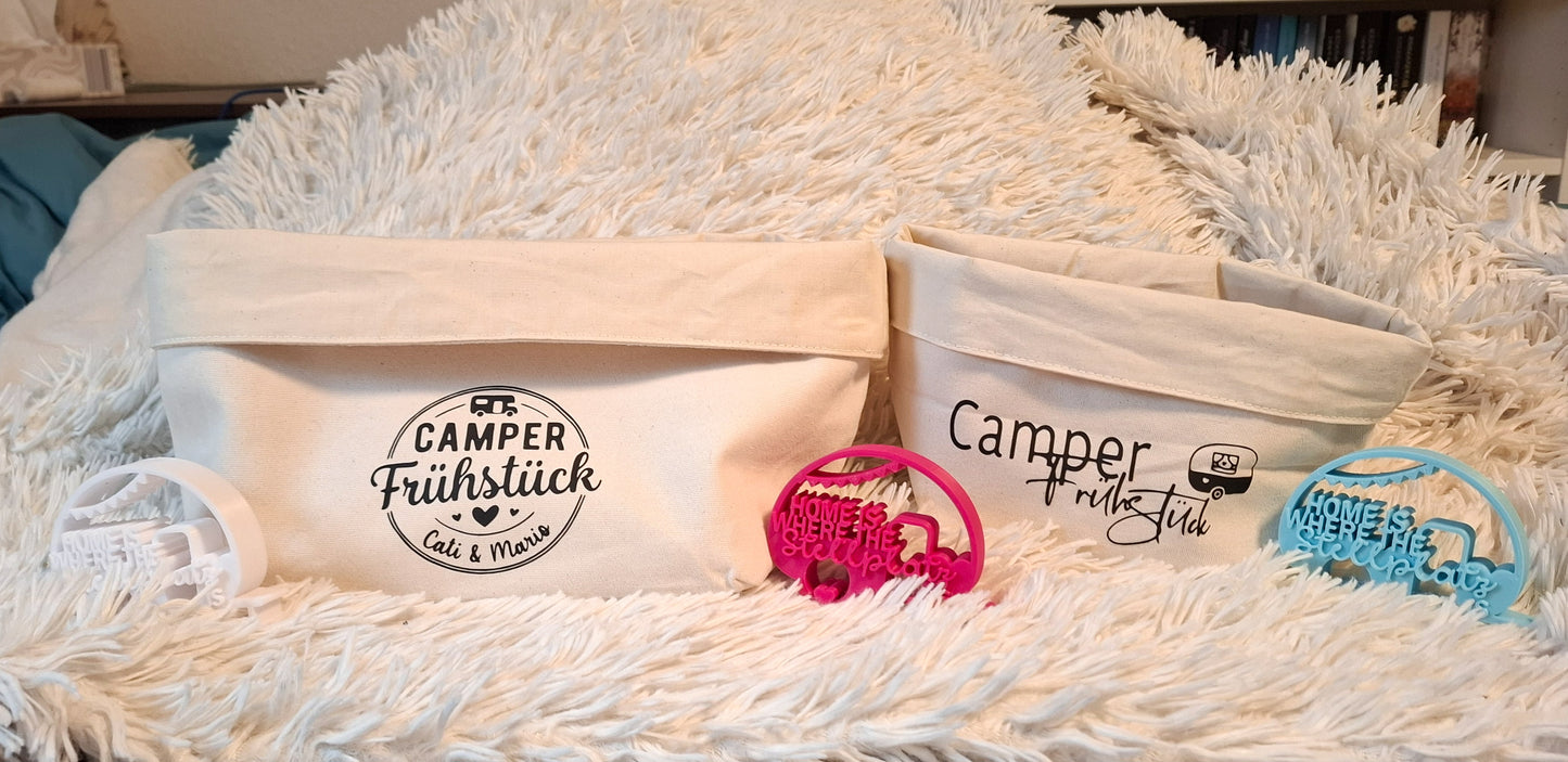 Camping Brotkorb - Canvas - Camper Frühstück