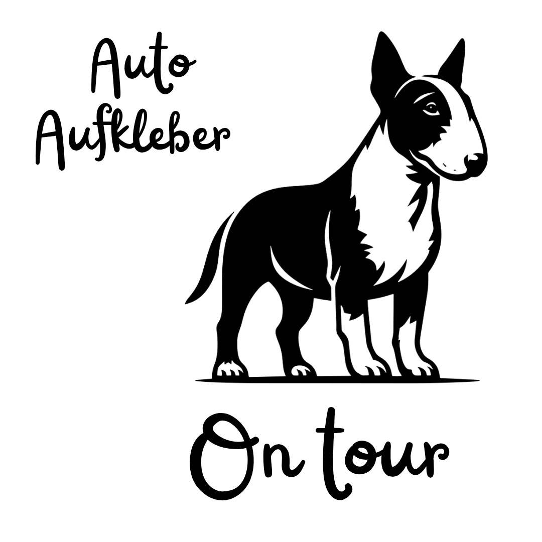 Bullterrier Aufkleber - Autoauflkeber, Vinylaufklber