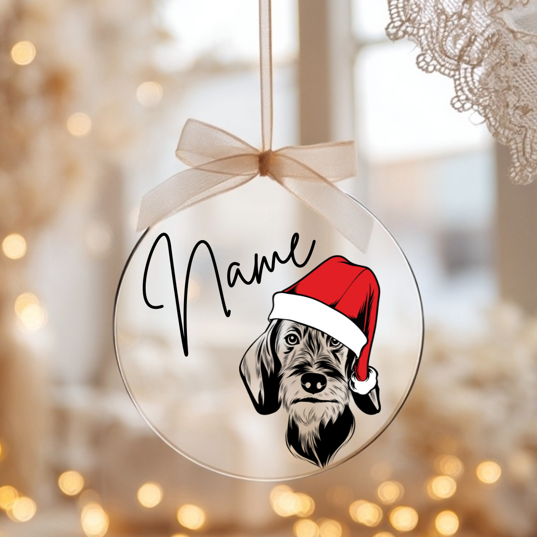 Weihnachtsbaumanhänger - Rauhaardackel