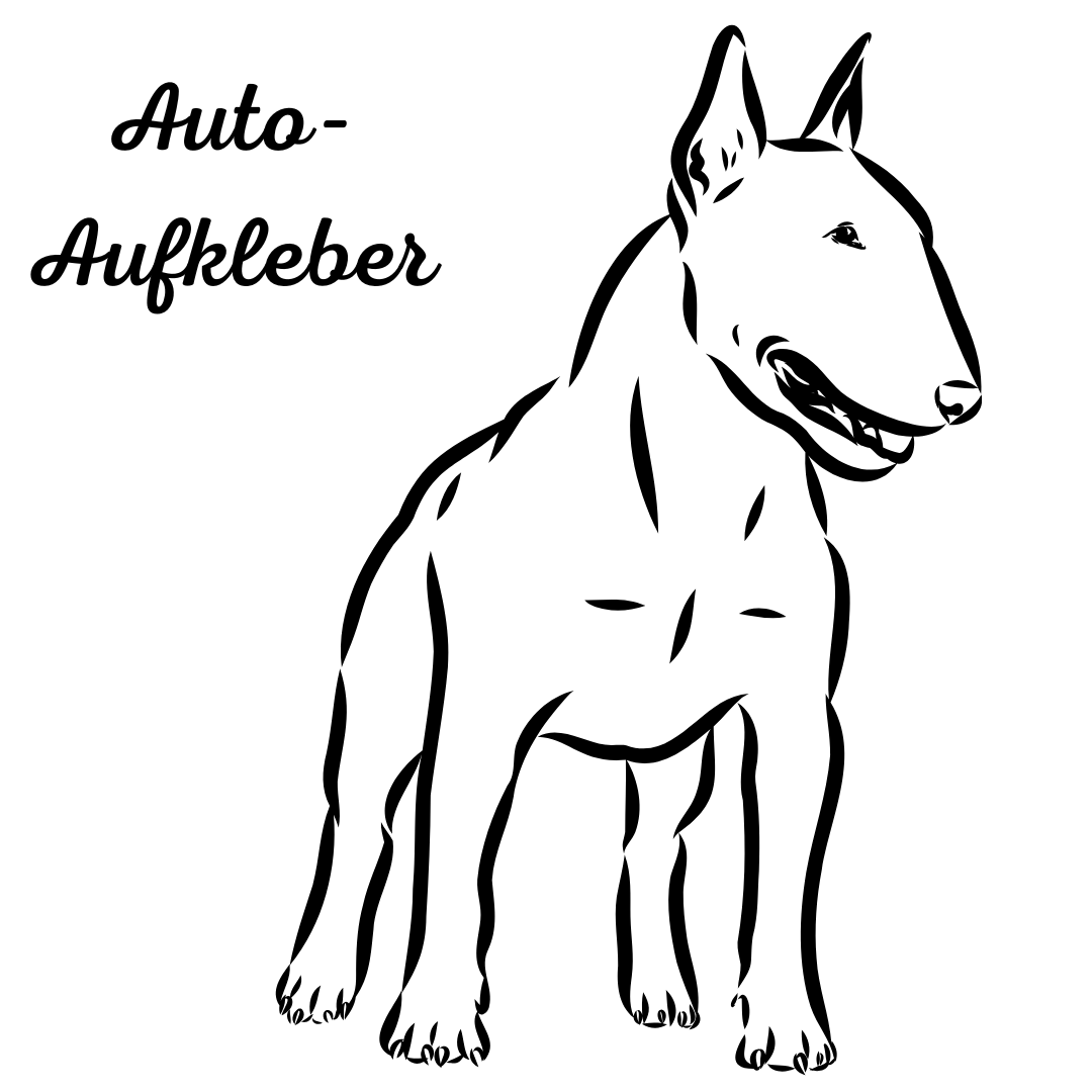 Bullterrier Aufkleber - Autoauflkeber, Vinylaufklber