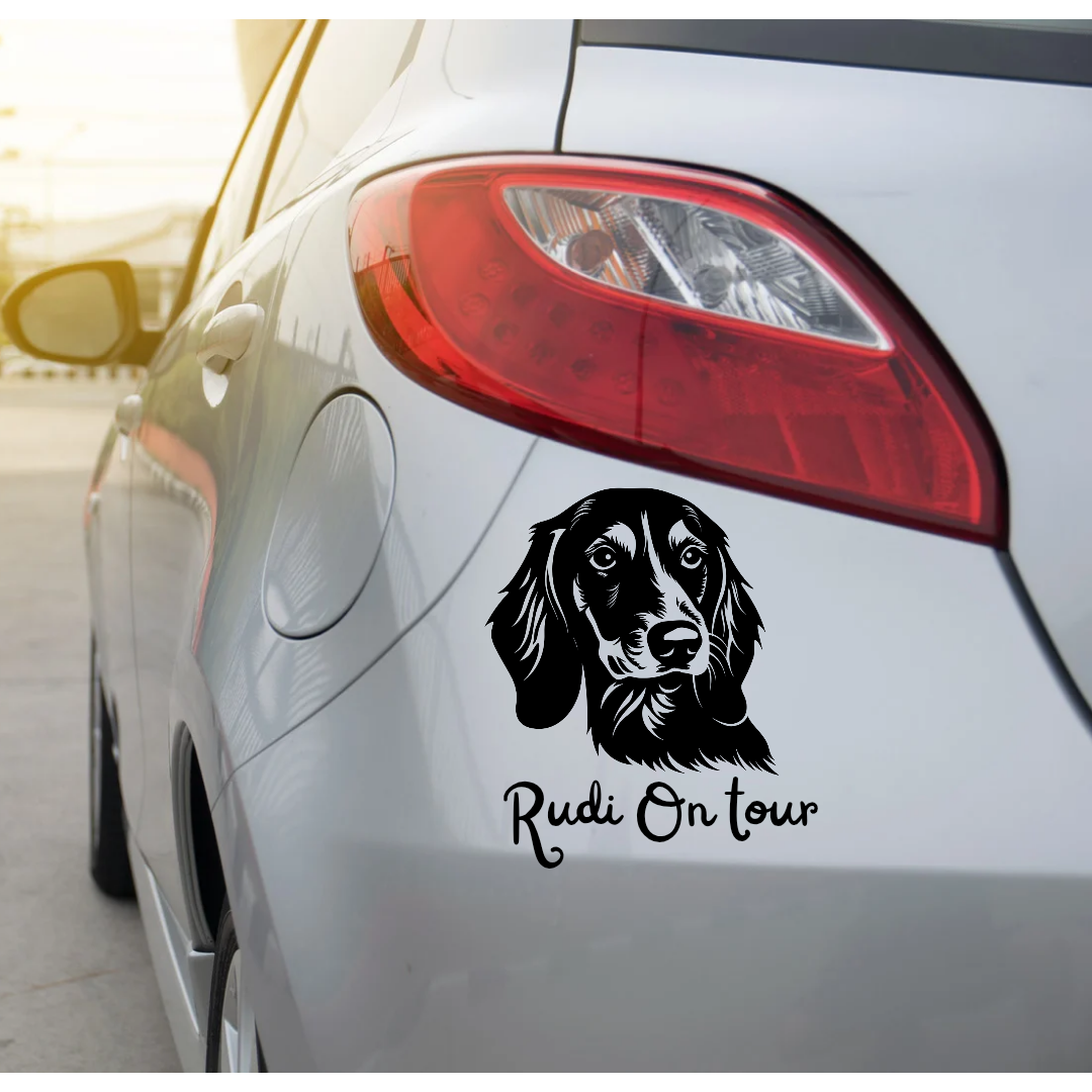 Hund und Katze Aufkleber - Autoauflkeber, Vinylaufklber