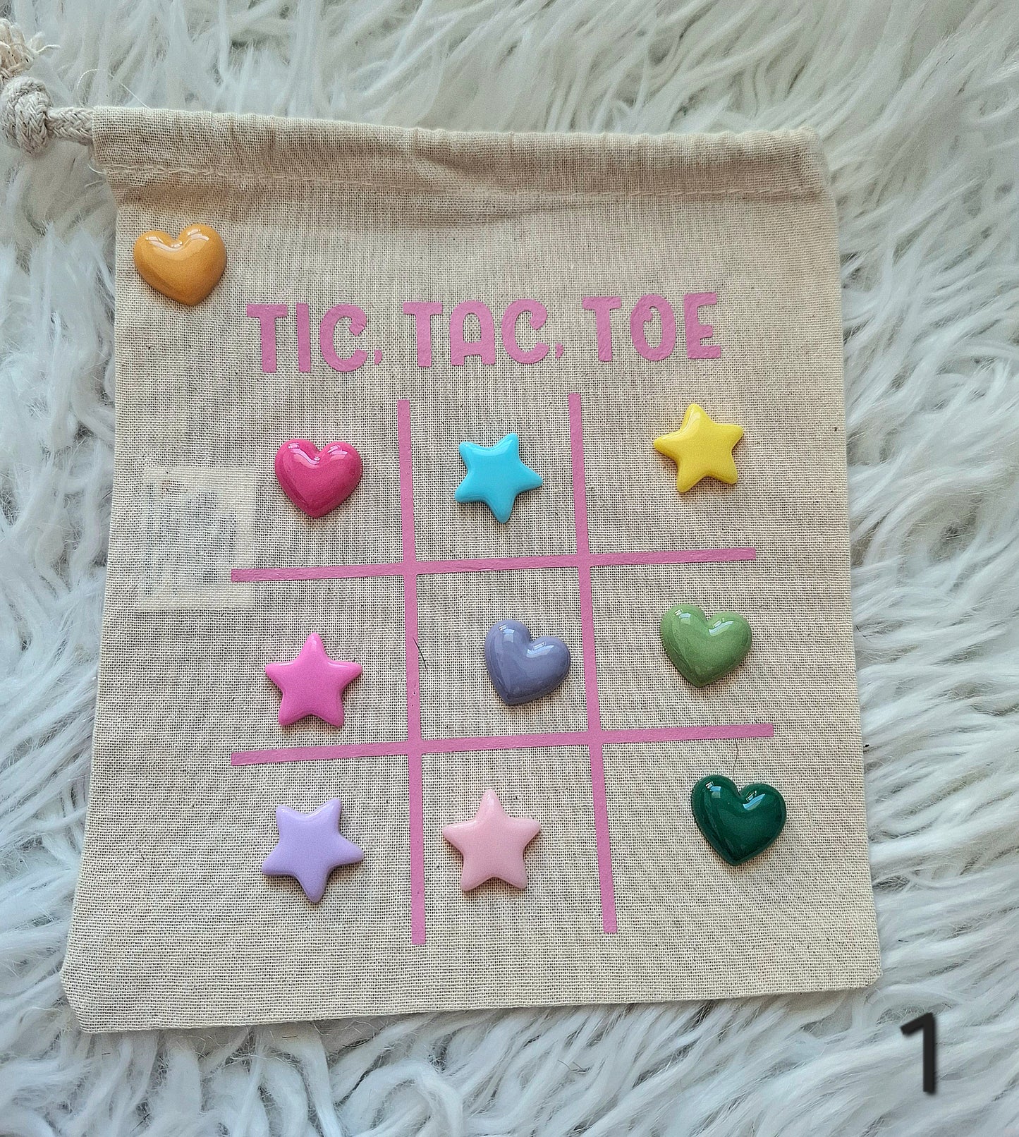 Tic Tac Toe to go im Stoffbeutel