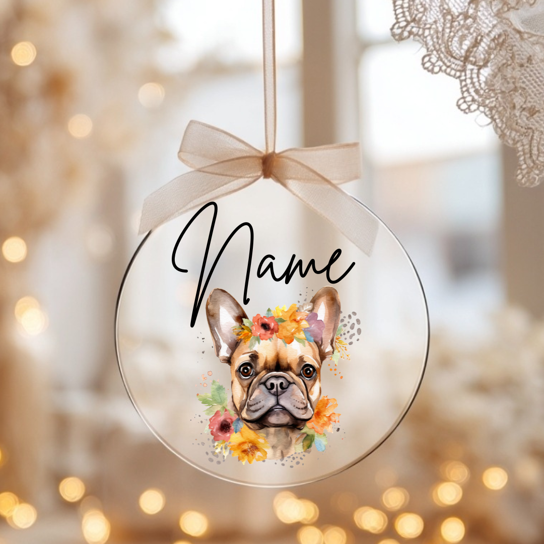 Weihnachtsbaumanhänger - französische Bulldogge