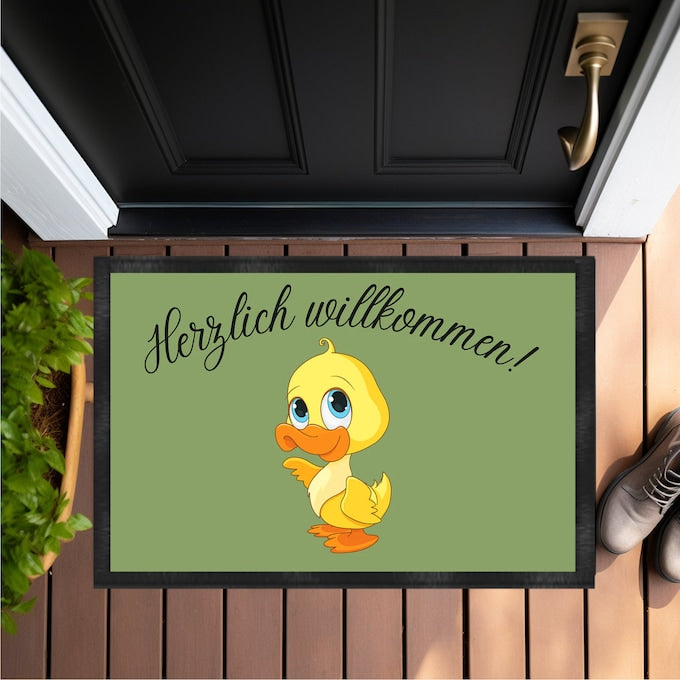 Entchen, herzlich willkommen - Fußmatte 60x40cm