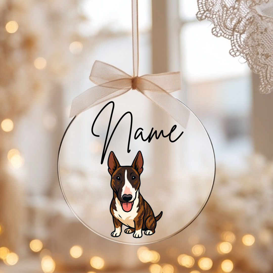 Weihnachtsbaumanhänger - Miniatur Bullterrier