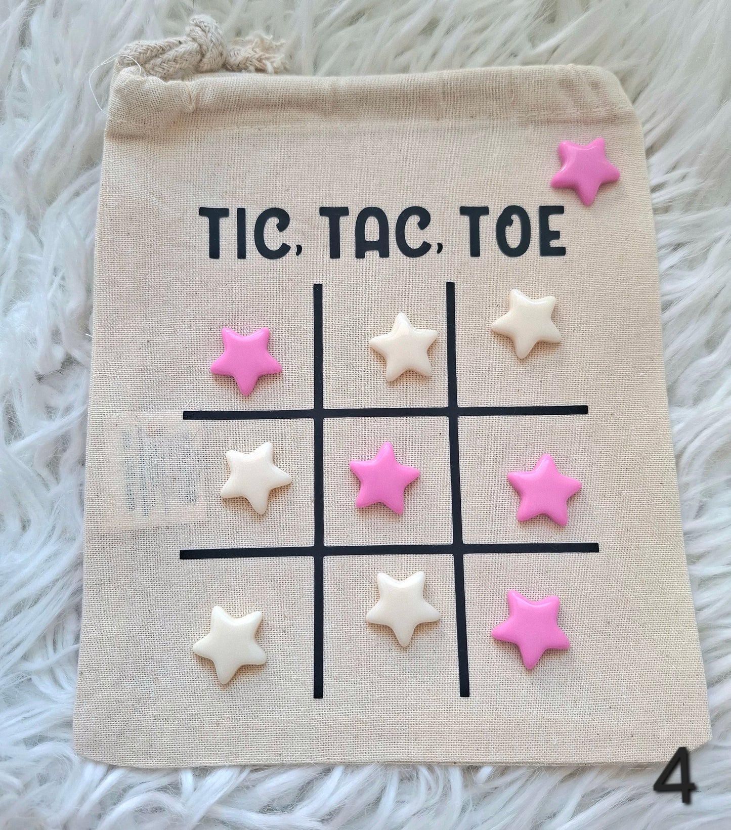 Tic Tac Toe to go im Stoffbeutel