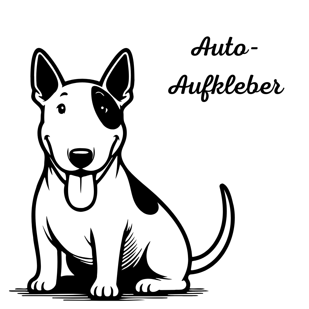 Bullterrier Aufkleber - Autoauflkeber, Vinylaufklber