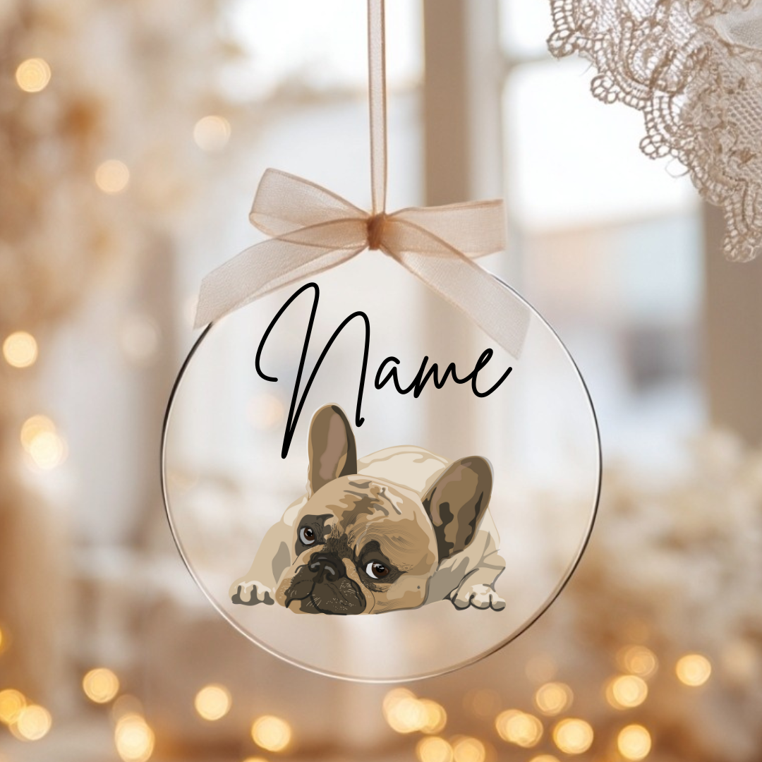 Weihnachtsbaumanhänger - französische Bulldogge