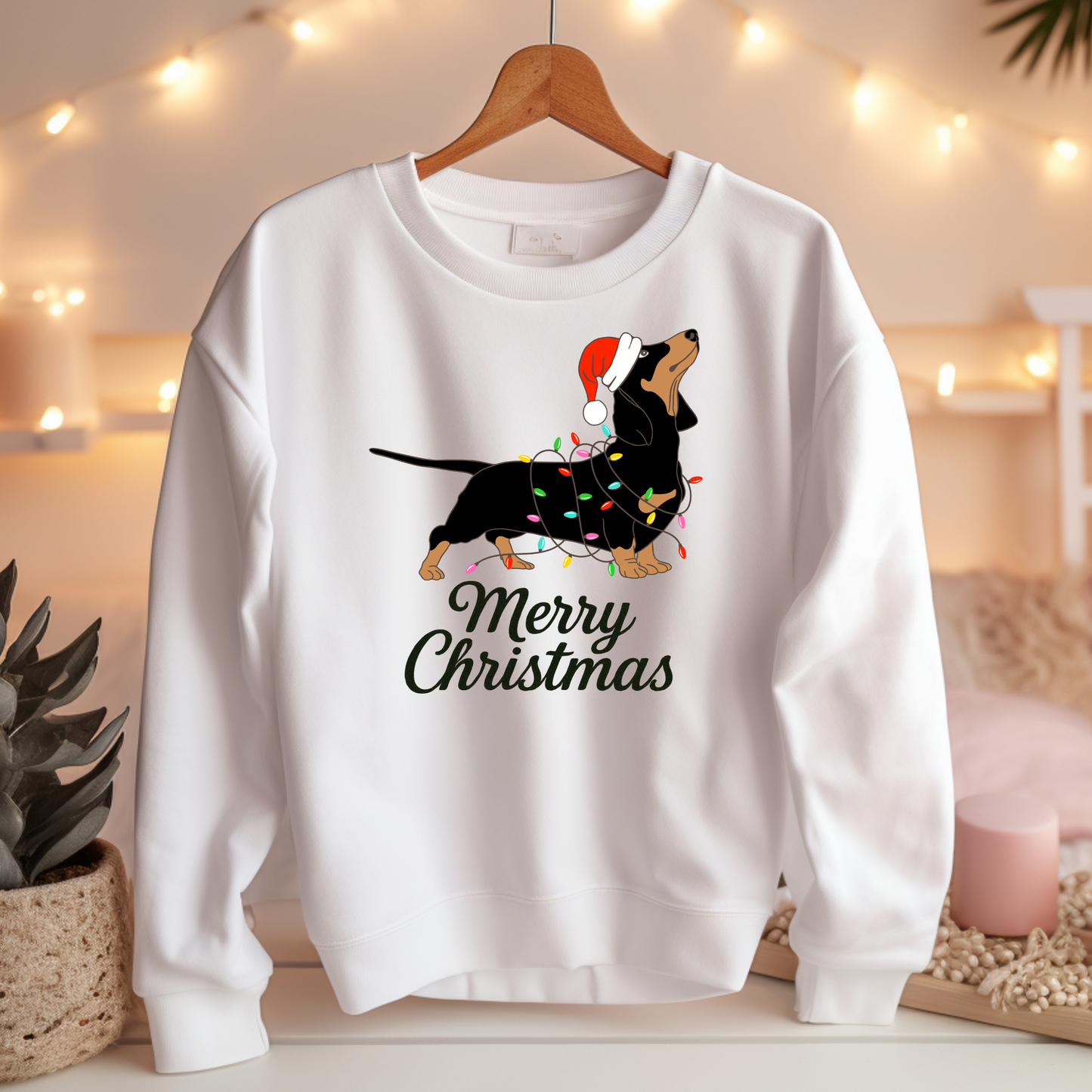 Dackel Merry Christmas - Weihnachts-Sweatshirt