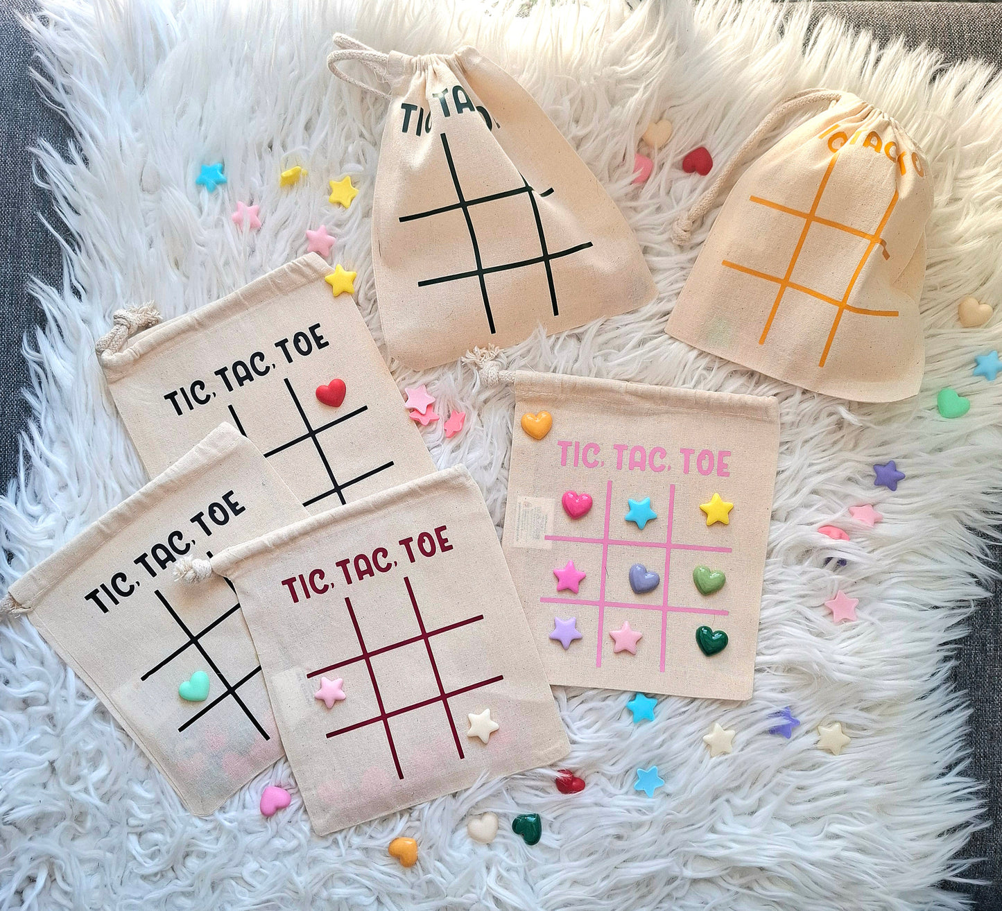 Tic Tac Toe to go im Stoffbeutel