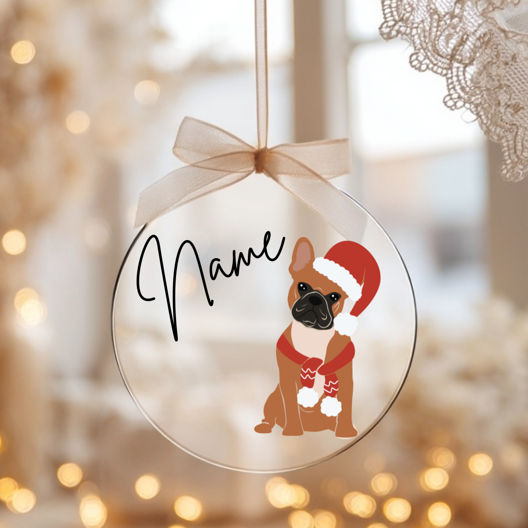 Weihnachtsbaumanhänger - französische Bulldogge