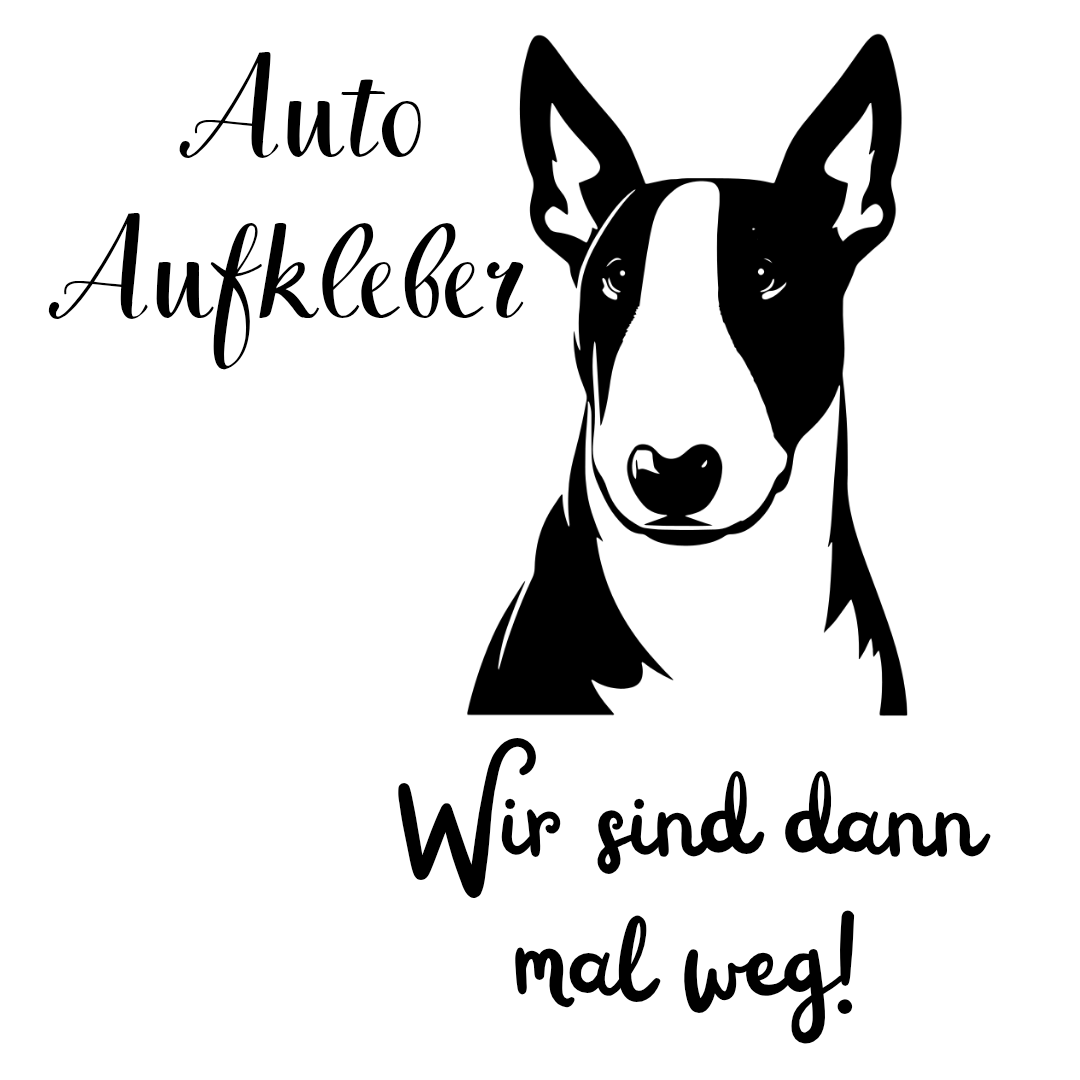 Bullterrier Aufkleber - Autoauflkeber, Vinylaufklber