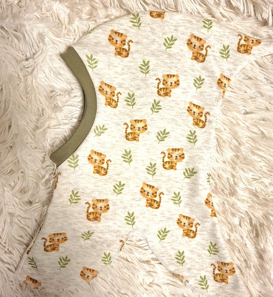 Alpenfleece-Schlupfmützen Tiger