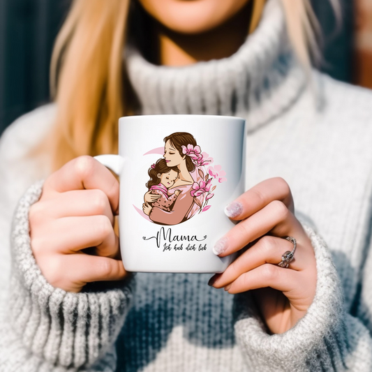 Mama ich hab dich lieb  - Tasse glossy