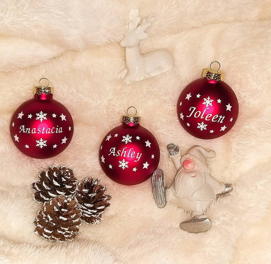 Weihnachtskugeln mit Name 6cm