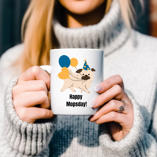 Happy Mopsday - Tasse glossy