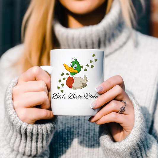 Ente, biele biele biele, lustige - Tasse glossy