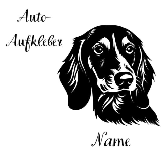 Dackel, Aufkleber - Autoaufkleber, Vinylaufklber mit oder ohne Name