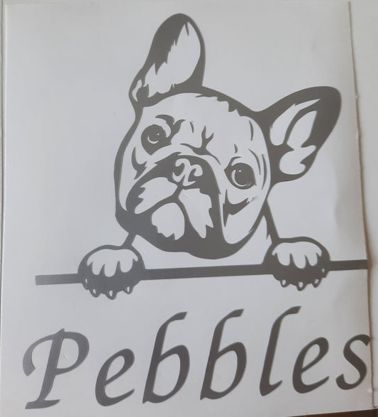 Französische Bulldogge, Frenchy, Aufkleber - Autoauflkeber, Vinylaufklber