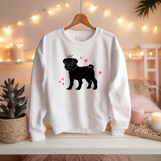 Mops mit Sternen - Basic Sweatshirt