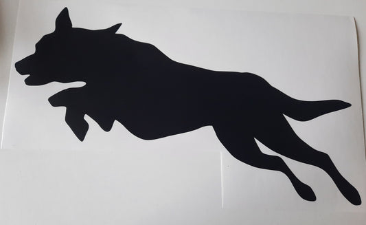 Australischer Kelpie, Großpudel, Aufkleber - Autoauflkeber, Vinylaufklber