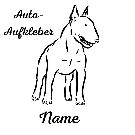 Bullterrier, Miniatur Bullterrier, Aufkleber - Autoaufkleber, Vinylaufklber