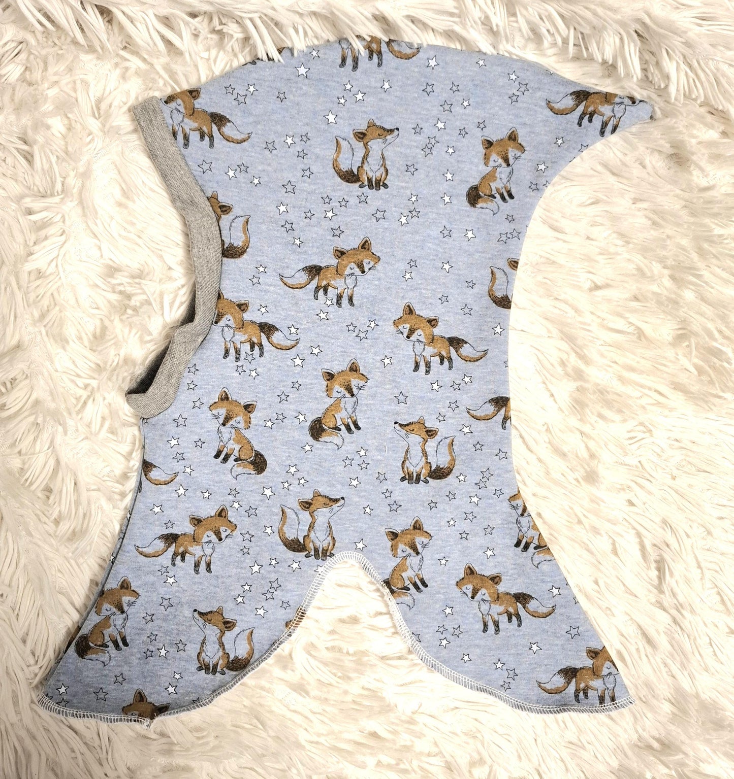 Alpenfleece-Schlupfmützen Füchse blau