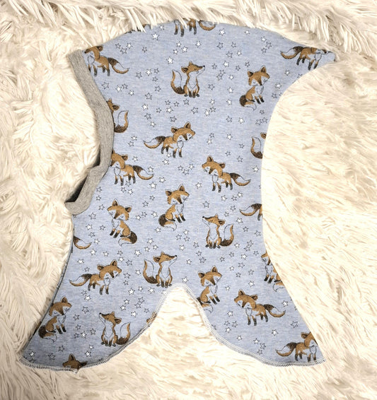 Alpenfleece-Schlupfmützen Füchse blau