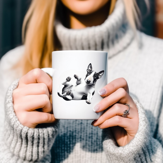 Verrückter Bullterrier - Tasse glossy