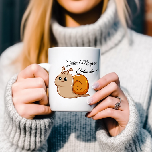 Guten Morgen Schnecke! - Tasse glossy