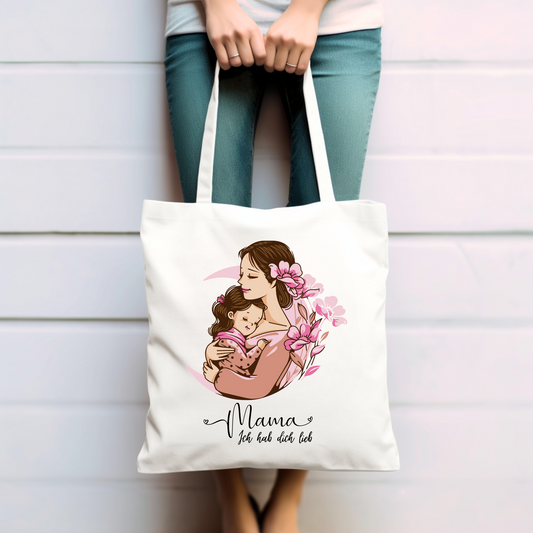 Mama ich hab dich lieb  - Baumwolltasche