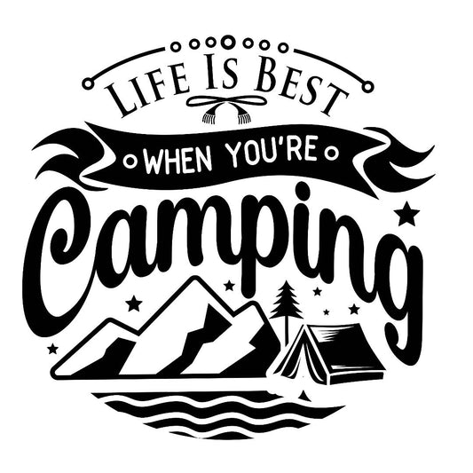 Camper, Camping, Wohnwagen, Aufkleber - Autoauflkeber, Vinylaufklber