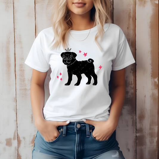 Mops mit Krone - Premium Shirt