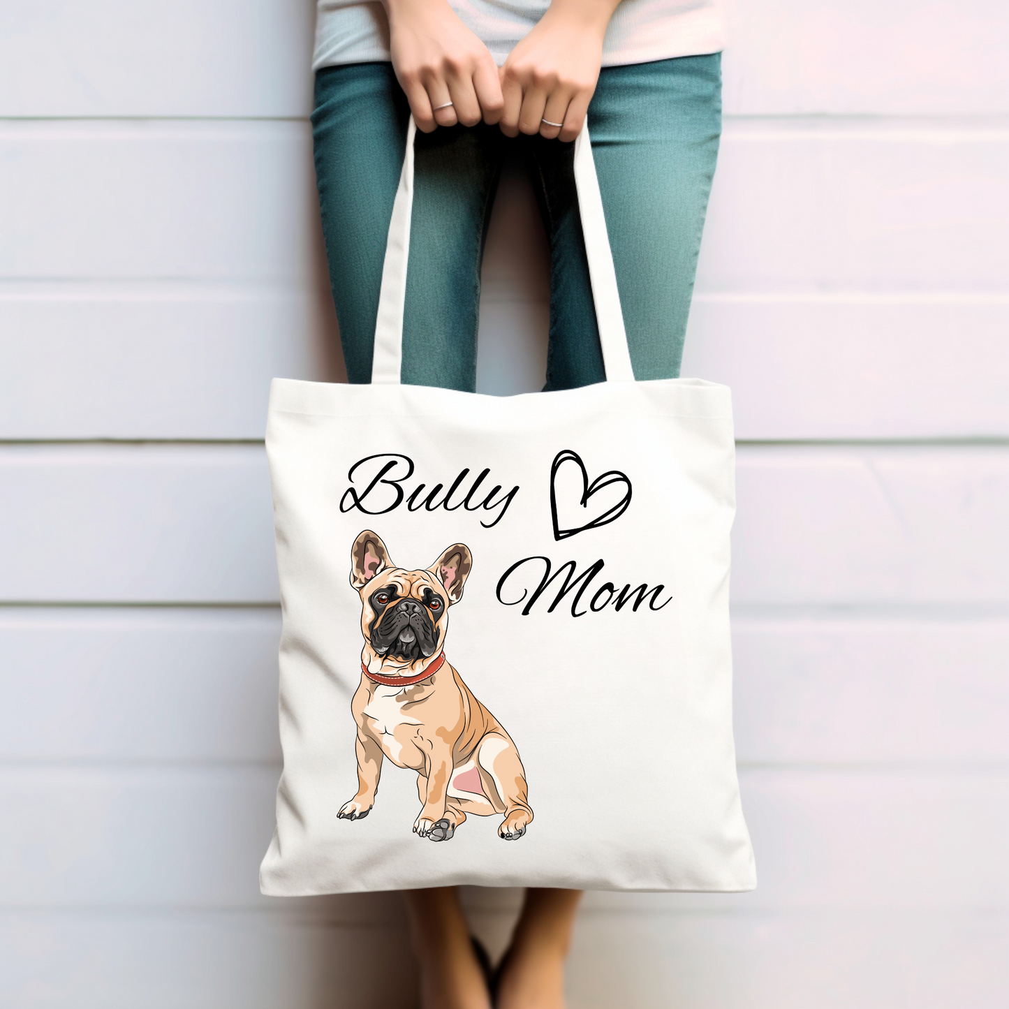 Bully Mom, französische Bulldogge  - Baumwolltasche