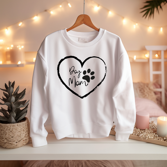 Dog Mom, Herz, - Basic Sweatshirt